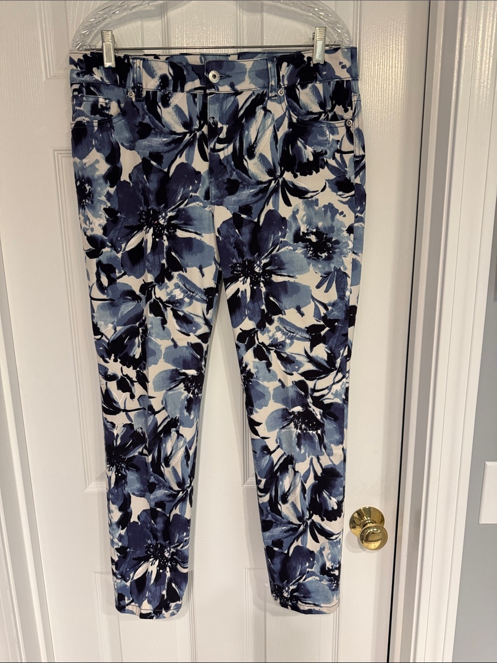 Floral Blue Women's Jeans